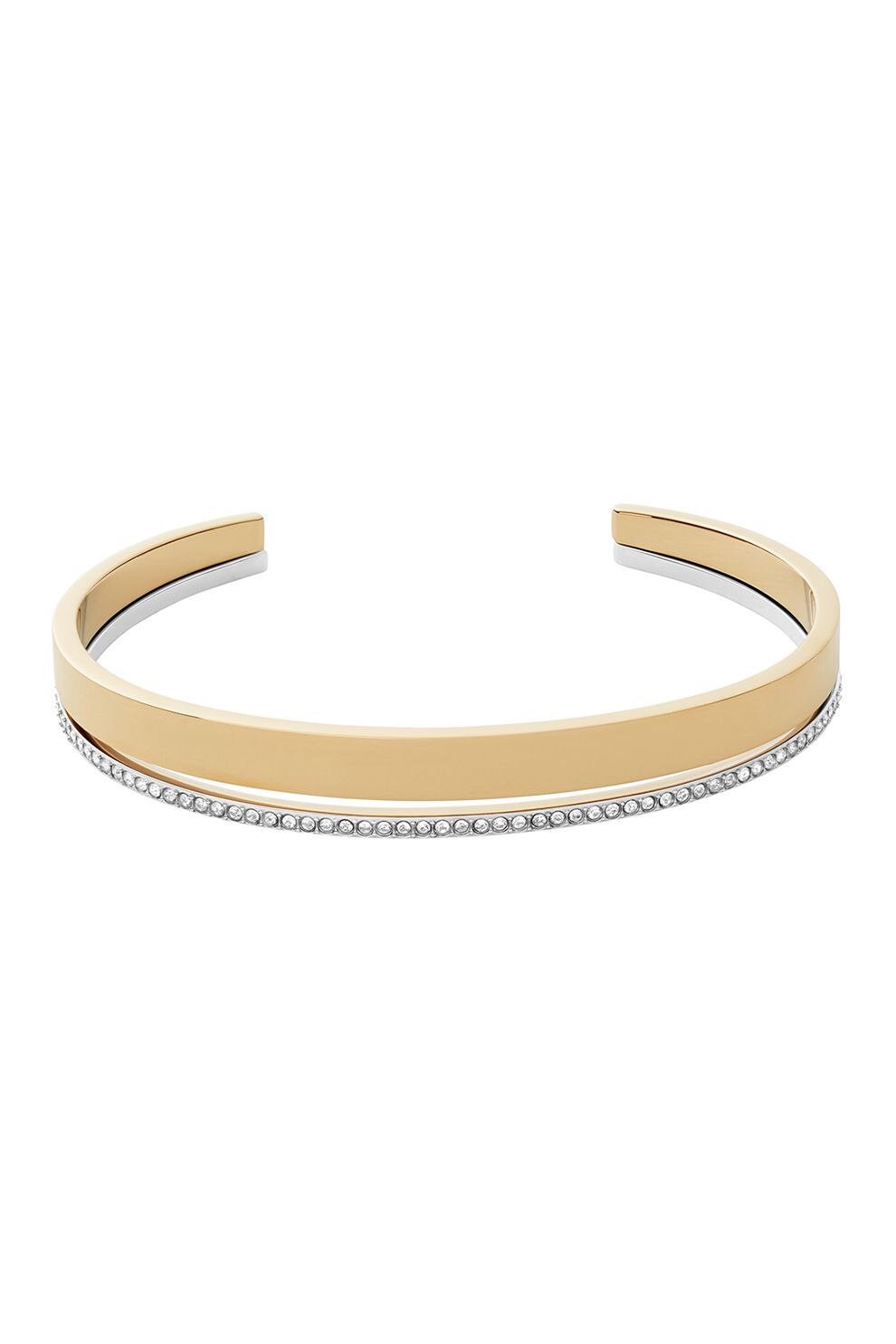 Skagen, Bratara rigida fara inchidere cu cristale Elin, Auriu